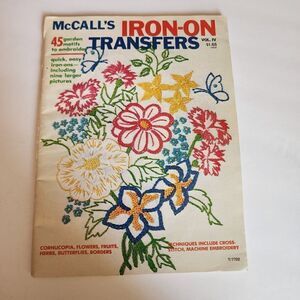 McCall's Vintage Iron-On Transfers Book 1977